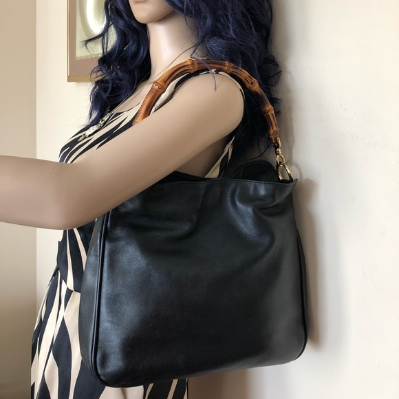 gucci bamboo black